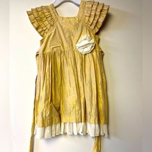 Mustard Pie gold shimmer dress size 4